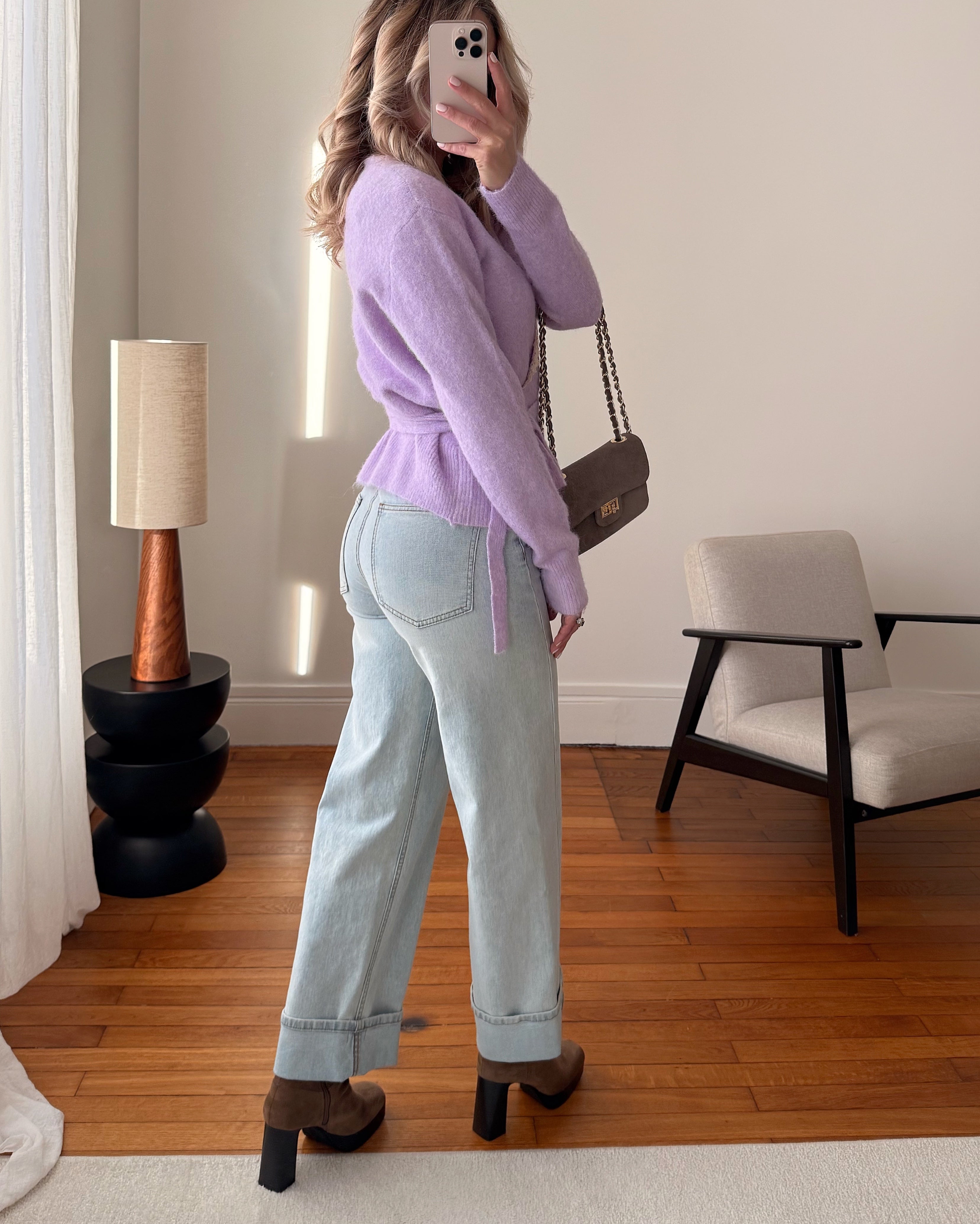 Cardigan cache-cœur ALFY - lilas